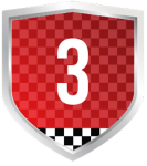 image of a red shield with Nr 1 on it