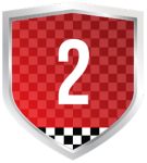 image of a red shield with Nr 1 on it